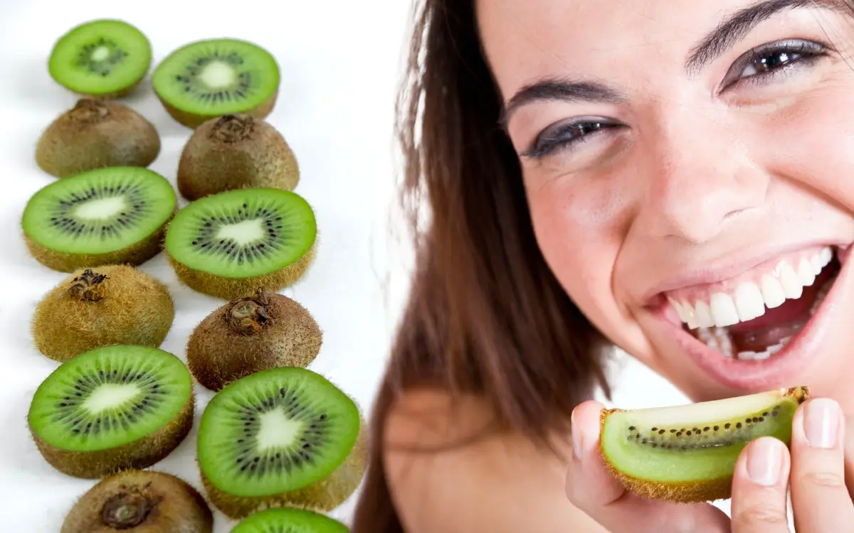 Comer kiwi com casca