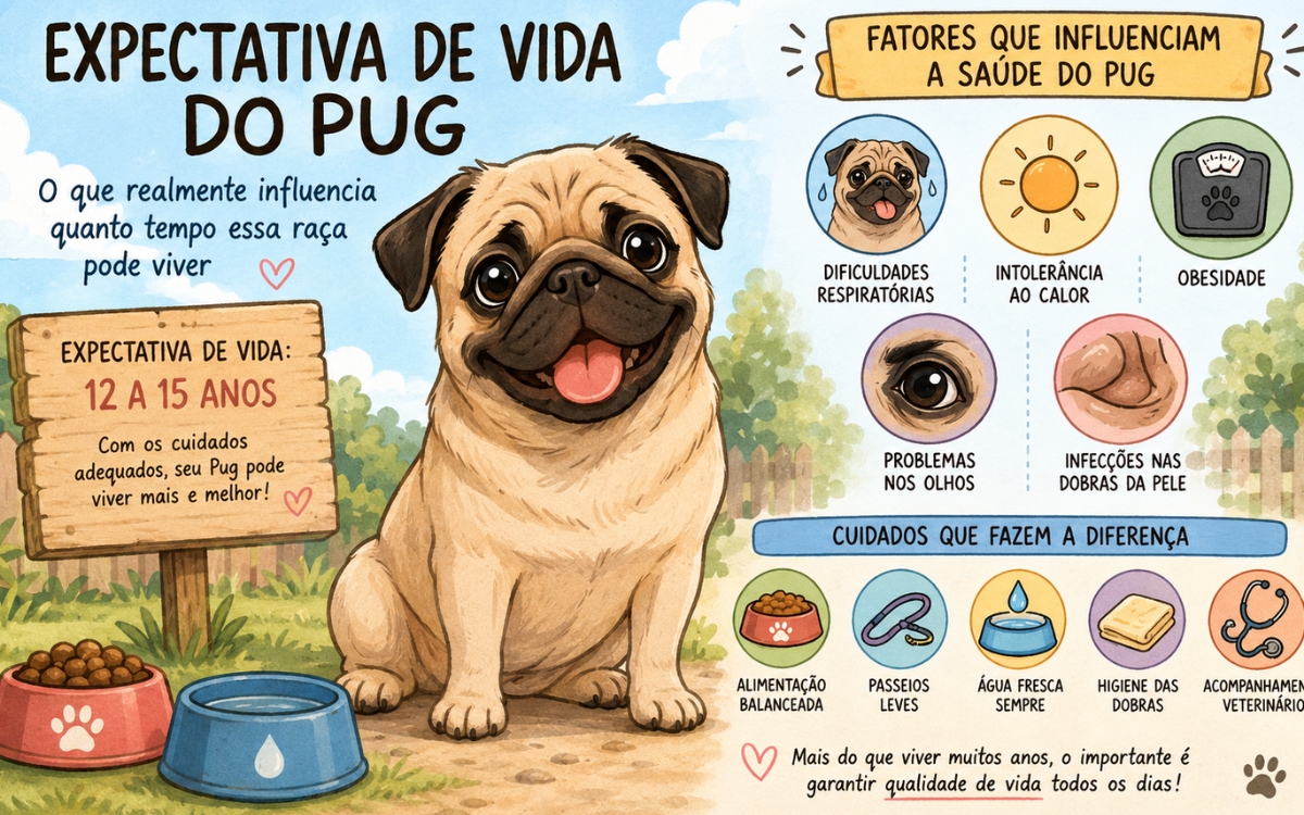 Quanto tempo vive um Pug? O que realmente faz diferença para a saúde da raça 3 Expectativa de vida do Pug