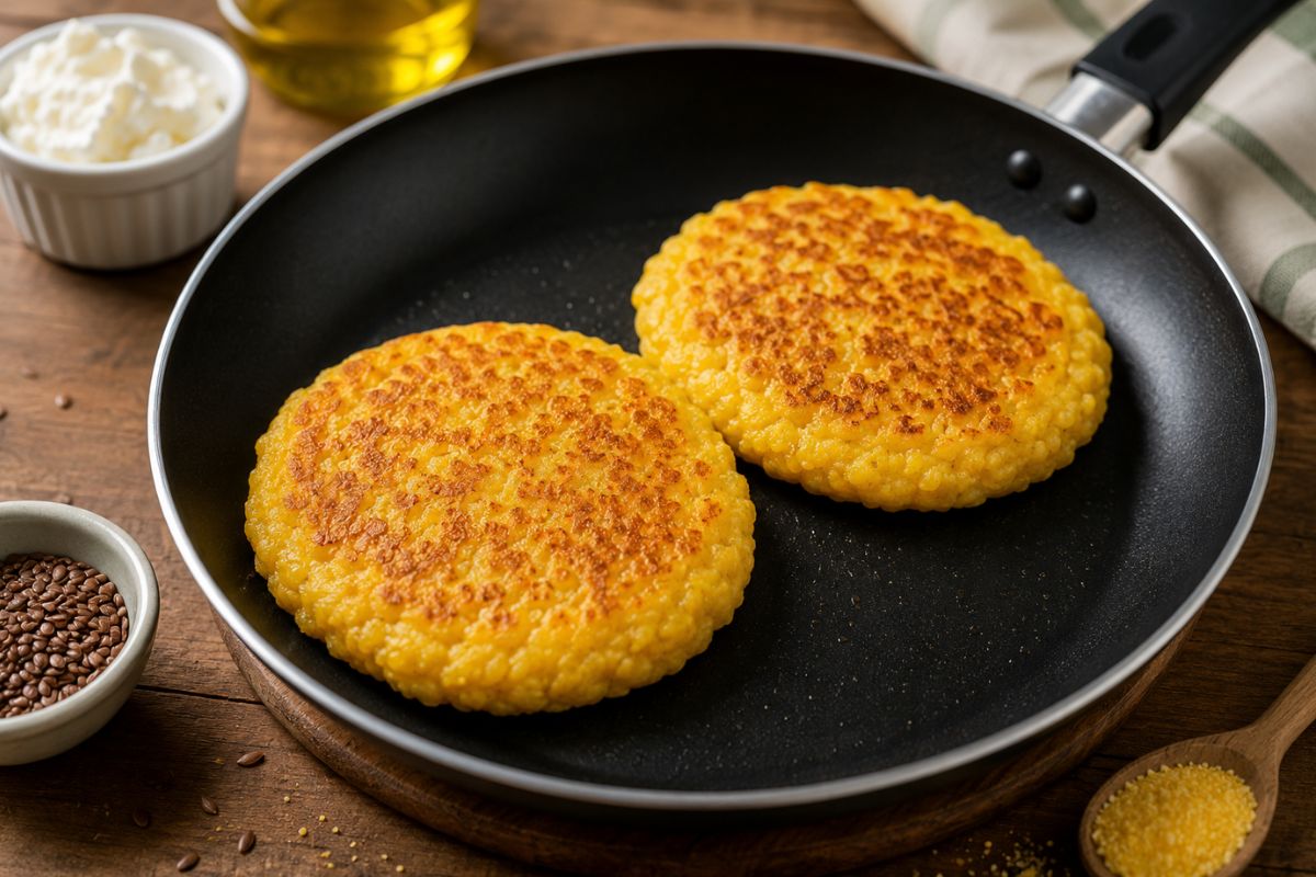 Pão de flocão na frigideira fica pronto em 10 minutos e surpreende pelo sabor 1 Pão de flocão na frigideira.