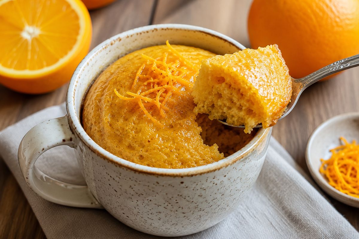 Bolo de laranja na caneca: a receita prática, saudável e que todo mundo ama 1 Bolo de laranja na caneca.