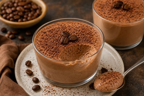 O segredo para um mousse de cappuccino saudável perfeito está neste preparo simples 2 mousse de cappuccino saudável.