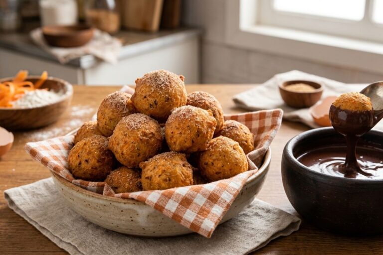 Bolinho de chuva de cenoura: uma versão mais equilibrada do clássico da infância 3 Bolinho de chuva de cenoura.