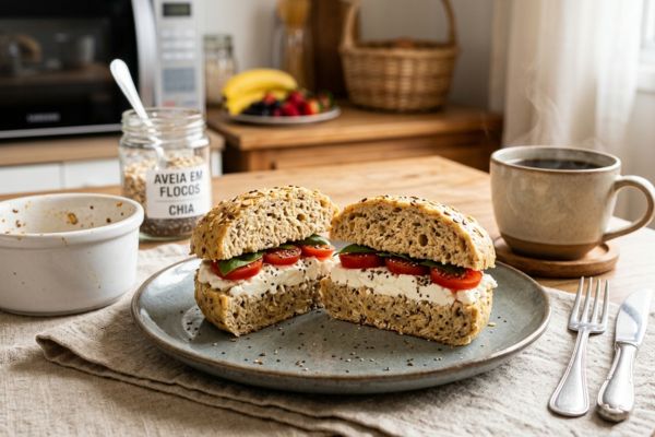 Pão de Aveia no Micro-ondas: fica pronto em poucos minutos 2 Pão de Aveia Fit no Micro-ondas.