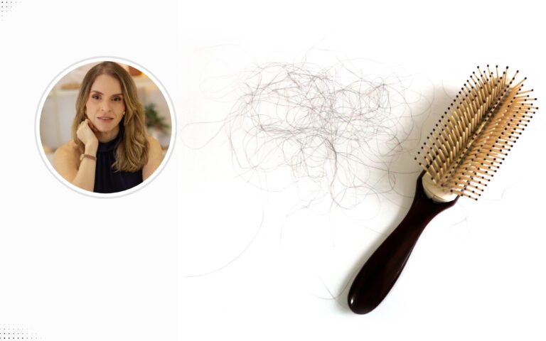 Seu cabelo está caindo ou ficando mais fino? Entender a diferença muda o cuidado 2 Queda de cabelo feminino Canva