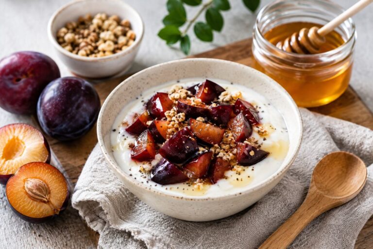 Sobremesa de ameixa com iogurte natural: receita saudável, cremosa e pronta em minutos 3 Sobremesa de ameixa com iogurte natural.