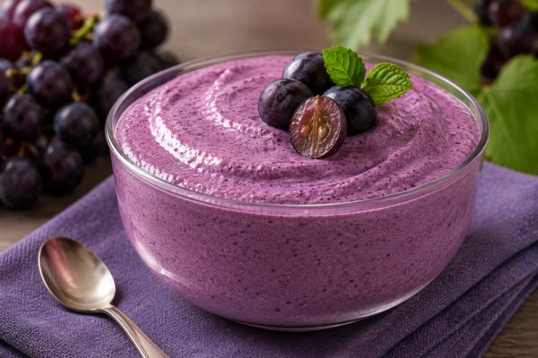 Mousse de uva fit: uma sobremesa cremosa, leve e fácil de fazer 2 mousse de uva fit.