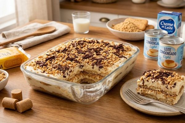 Pavê de paçoca light: uma versão mais leve e cremosa 2 pavê de paçoca light.