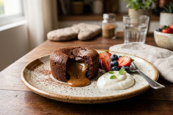 petit gateau de doce de leite fit.