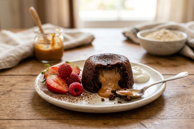 petit gateau de doce de leite fit.