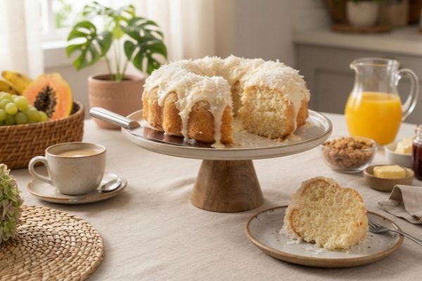 Que tal um bolo de coco fofinho e molhadinho que derrete na boca? Fica pronto rapidinho 2 Bolo de coco fofinho e molhadinho.