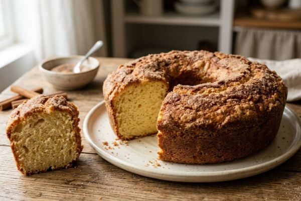 Bolo simples de iogurte com casquinha de canela: veja como fazer 2 Bolo simples de iogurte com casquinha de canela.