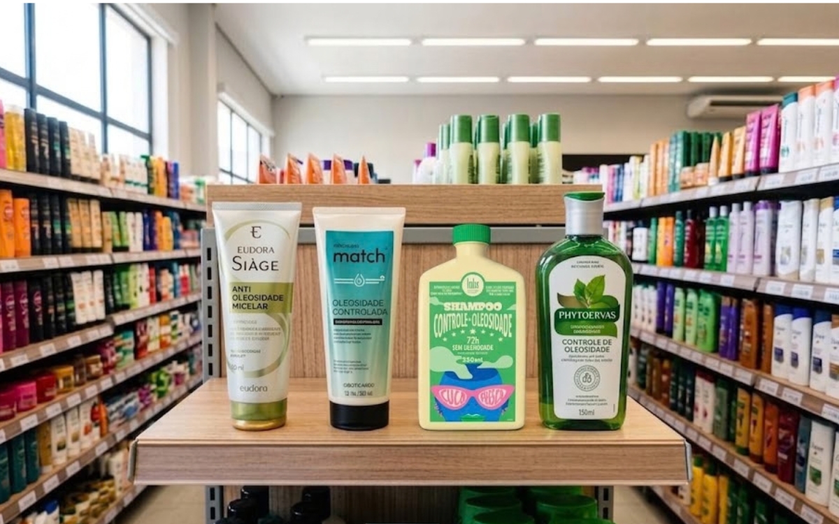 Cabelo oleoso demais? 4 shampoos de mercado que podem fazer diferença 1 Shampoo para cabelos oleosos