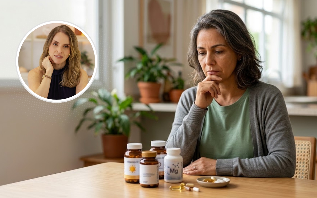 Vitamina D, magnésio e outras: a menopausa não cabe numa prateleira de suplementos 1 Suplementos para menopausa