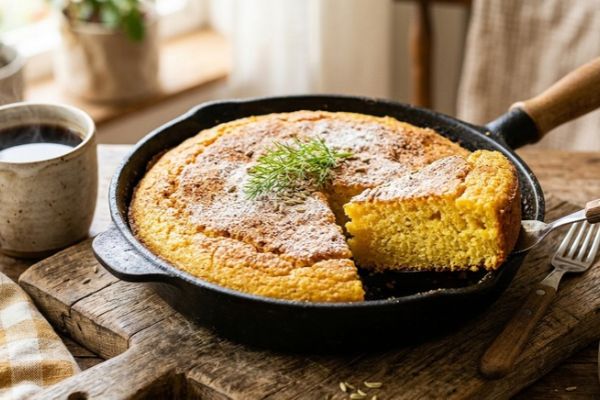Bolo de fubá de frigideira: pronto em menos de 20 minutos 2 bolo de fubá de frigideira.