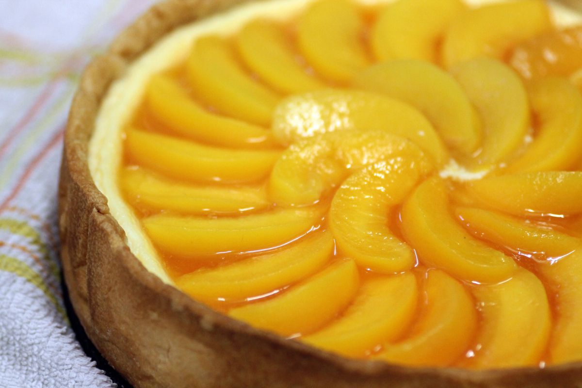 Torta diet de pêssego: cremosa, delicada e fácil de fazer 1 torta diet de pêssego.