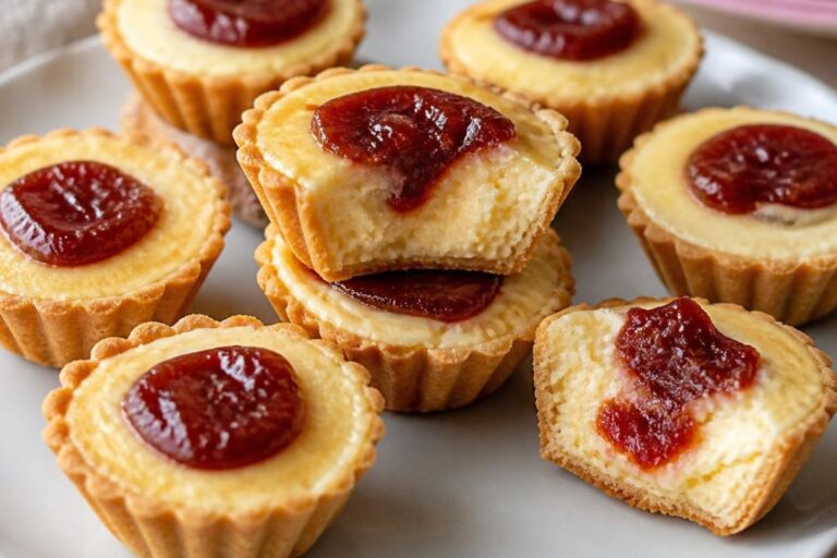 Queijo com goiabada em uma tortinha fácil e sem açúcar perfeita para seu café da tarde 2 tortinha de queijo com goiabada