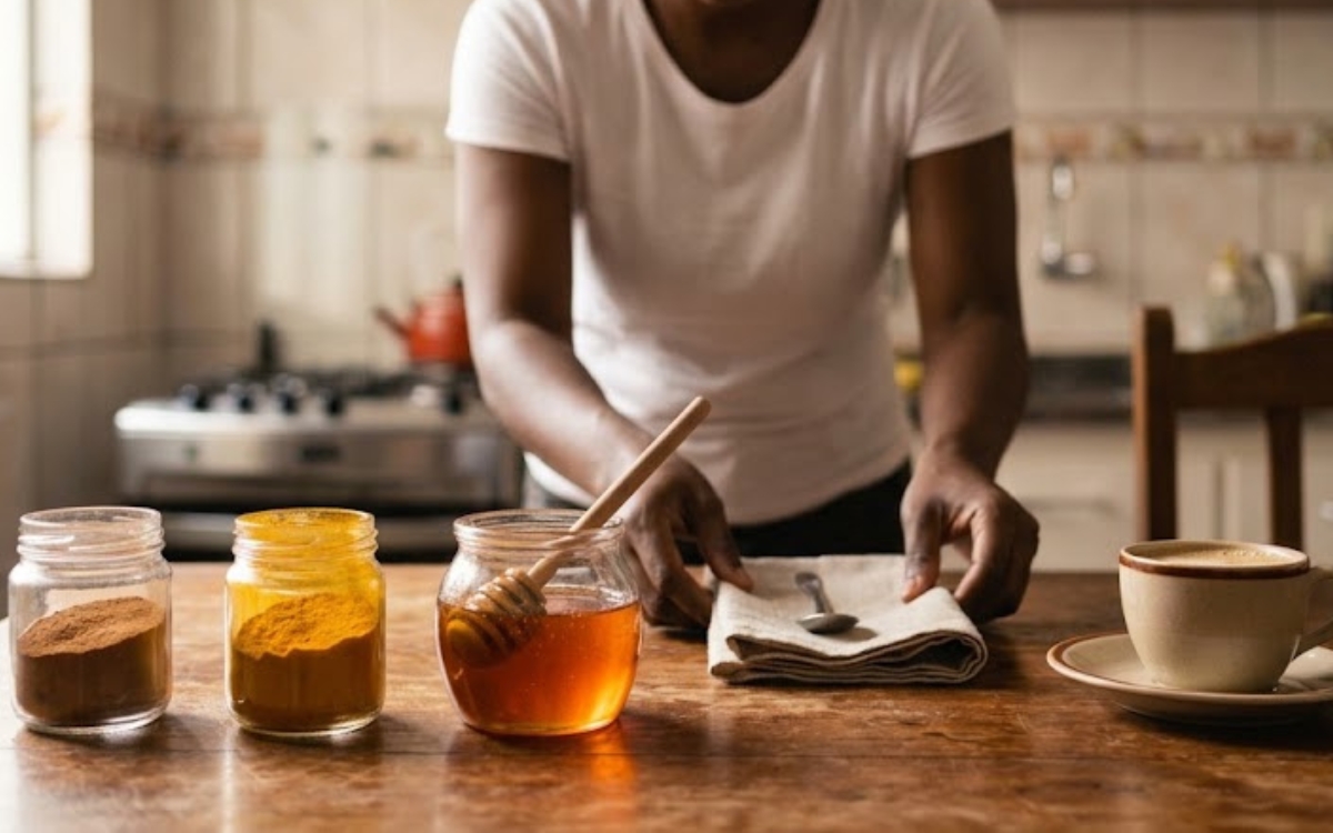 Canela no café, cúrcuma no prato e mel no lugar do açúcar. Será que esses hábitos ajudam a controlar a glicose e o diabetes? 1 Cúrcuma, canela e mel para diabetes