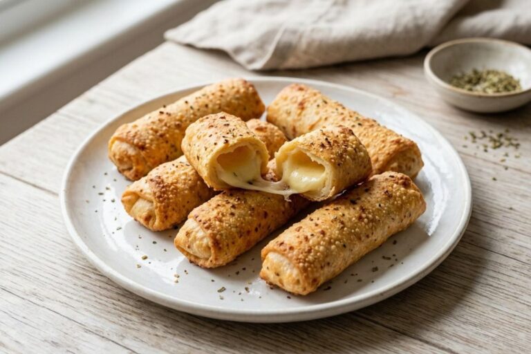 Enroladinho de queijo na airfryer.