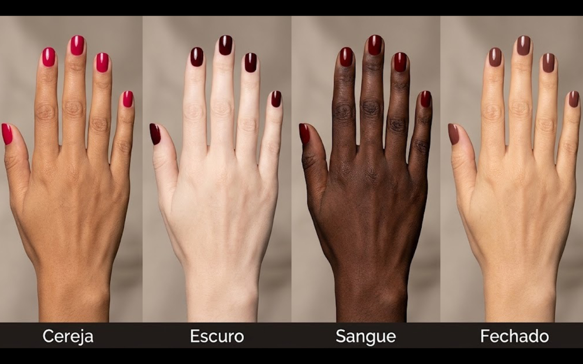 Esmaltes vermelhos mais usados
