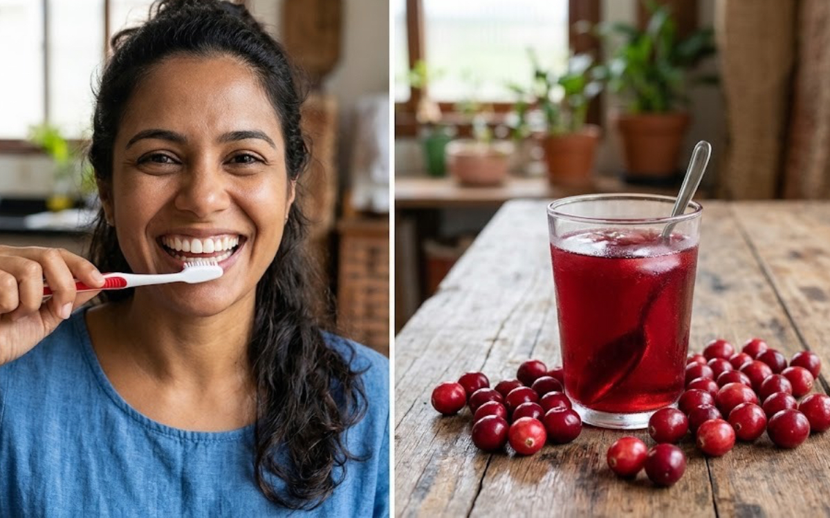 Famosa pela relação com a saúde urinária, fruta tem suco associado a possível efeito contra cáries 1 Suco de cranberry contra cáries