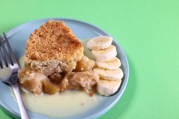 Torta de banana com farofa: fácil de fazer e perfeita para o café da manhã 2 Torta de banana com farofa.