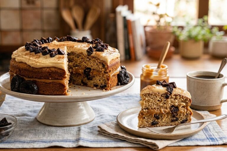 Bolo de ameixa com doce de leite: fofinho, úmido e fácil de fazer 4 Bolo de ameixa com doce de leite.