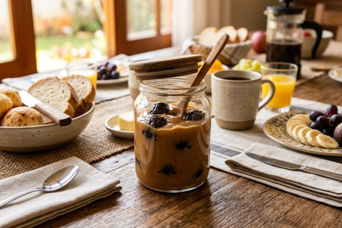 Doce de leite fit com ameixa preta: cremoso e sem açúcar adicionado 1 doce de leite fit com ameixa preta.