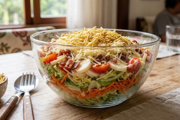 A salada Juliana fica muito mais saborosa com este molho simples de limão e mostarda 2 salada juliana.