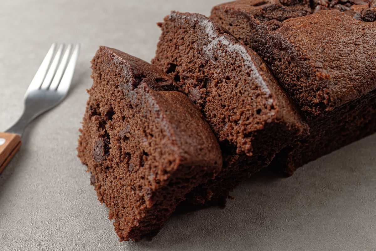 Bolo de chocolate sem glúten.