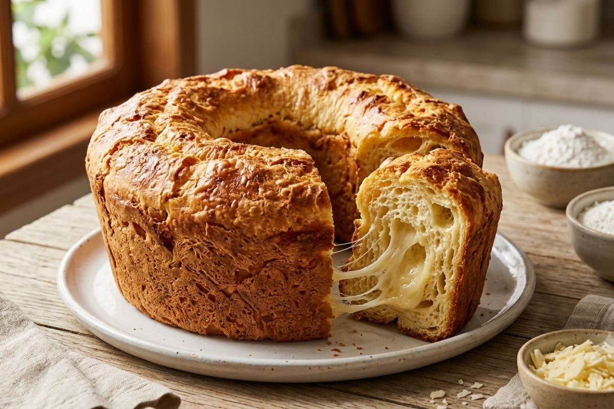 Bolo de pão de queijo.