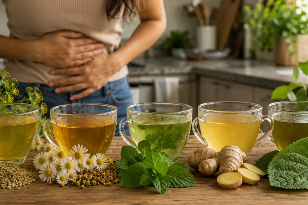 Chá para gases e inchaço na barriga