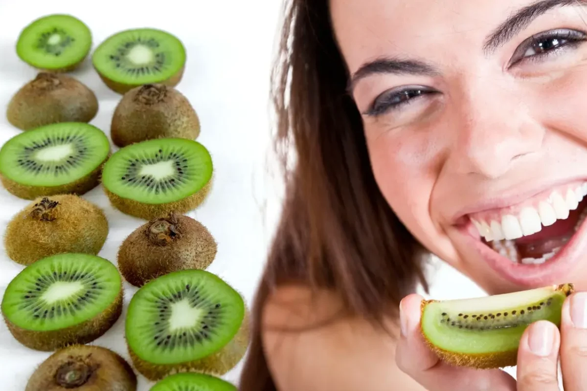 Comer kiwi com casca