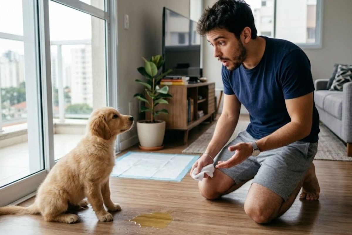 Como ensinar cachorro a fazer xixi no lugar certo