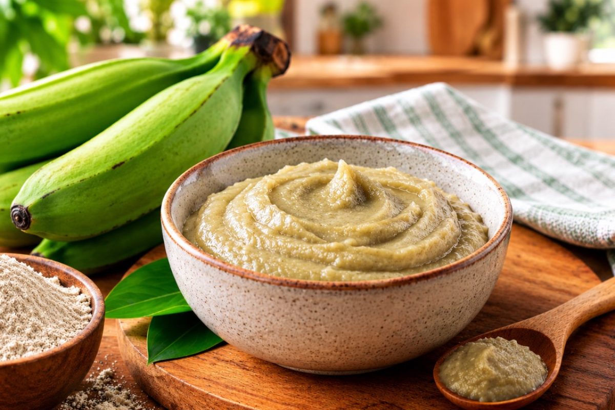 Como fazer biomassa de banana verde