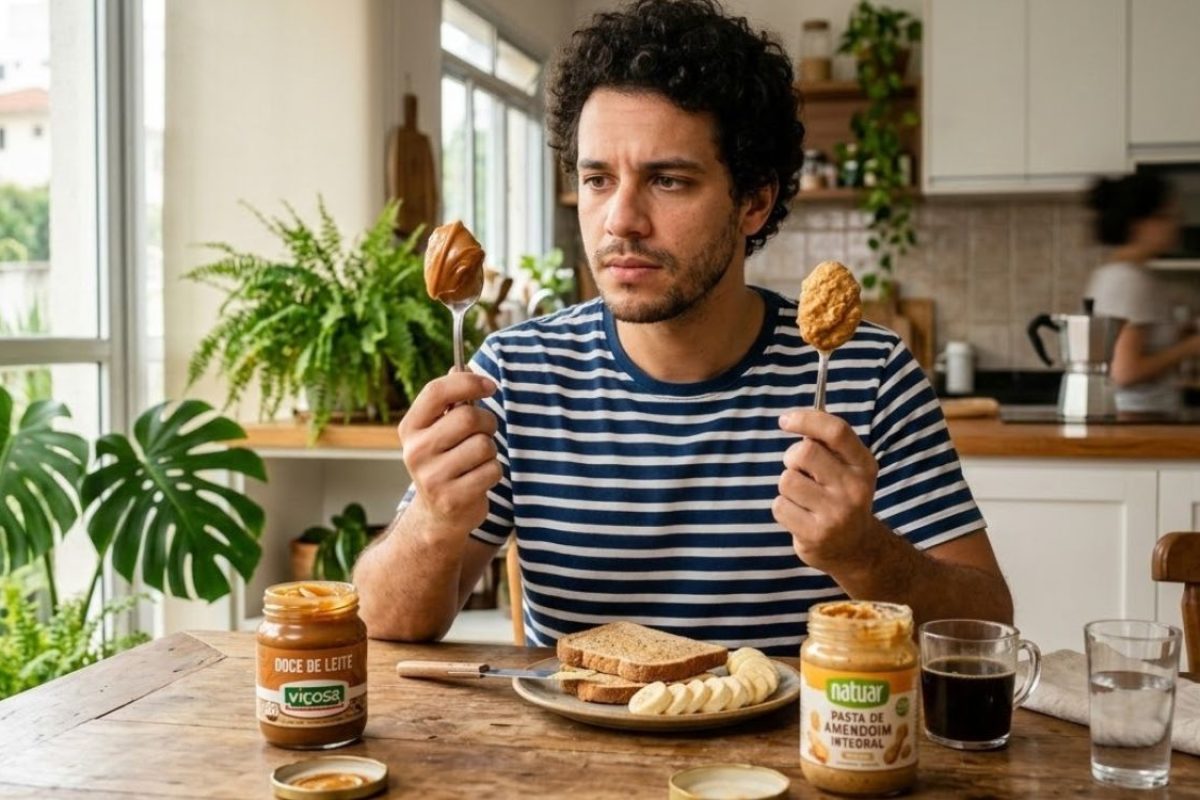 Doce de leite ou pasta de amendoim