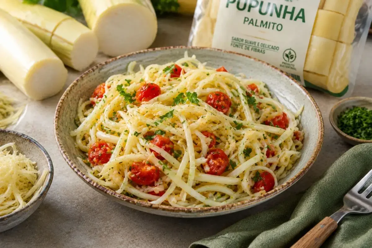Espaguete de pupunha.