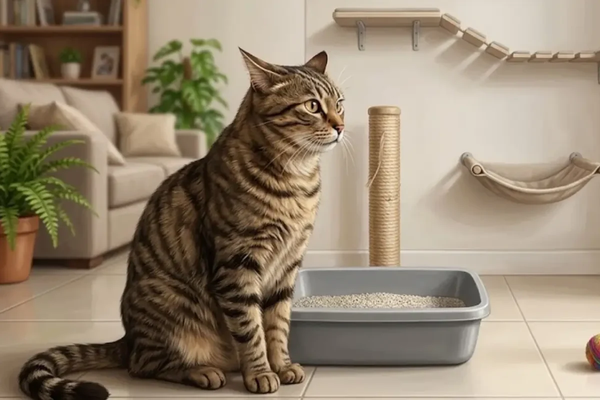 Gato estressado