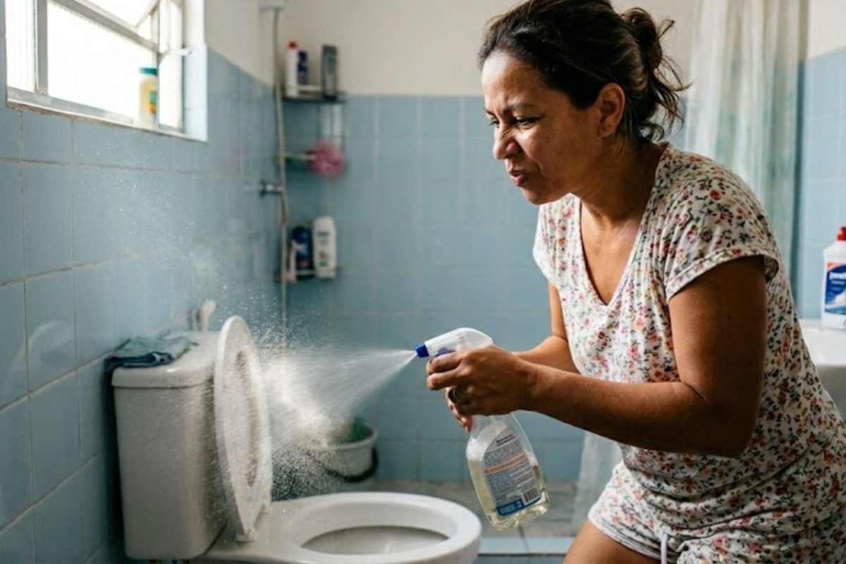 Inalar produtos de limpeza