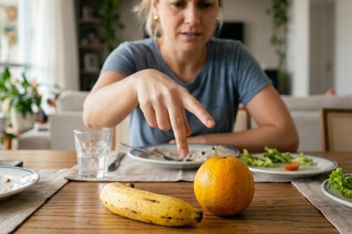 Laranja ou banana depois do almoço
