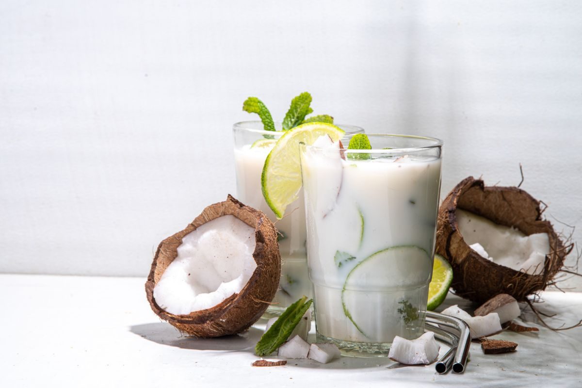 Limonada com água de coco.