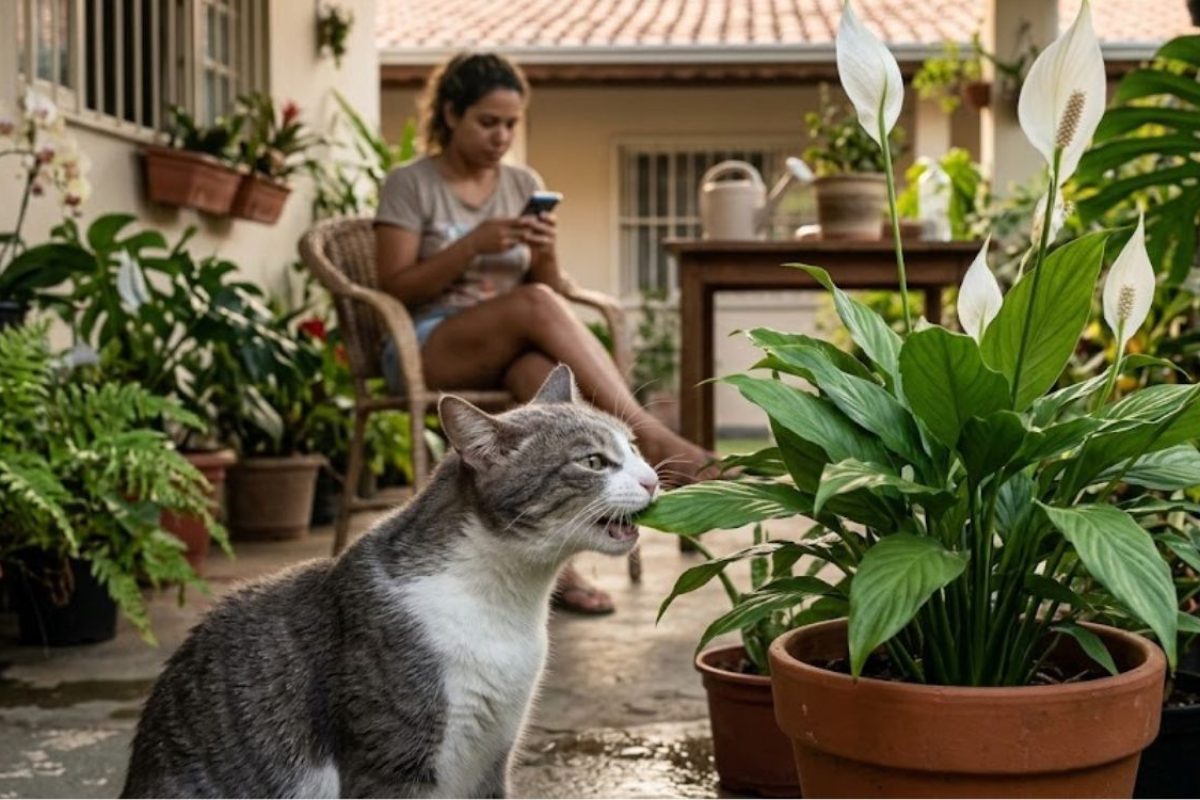 Lírio-da-paz é tóxico para gatos