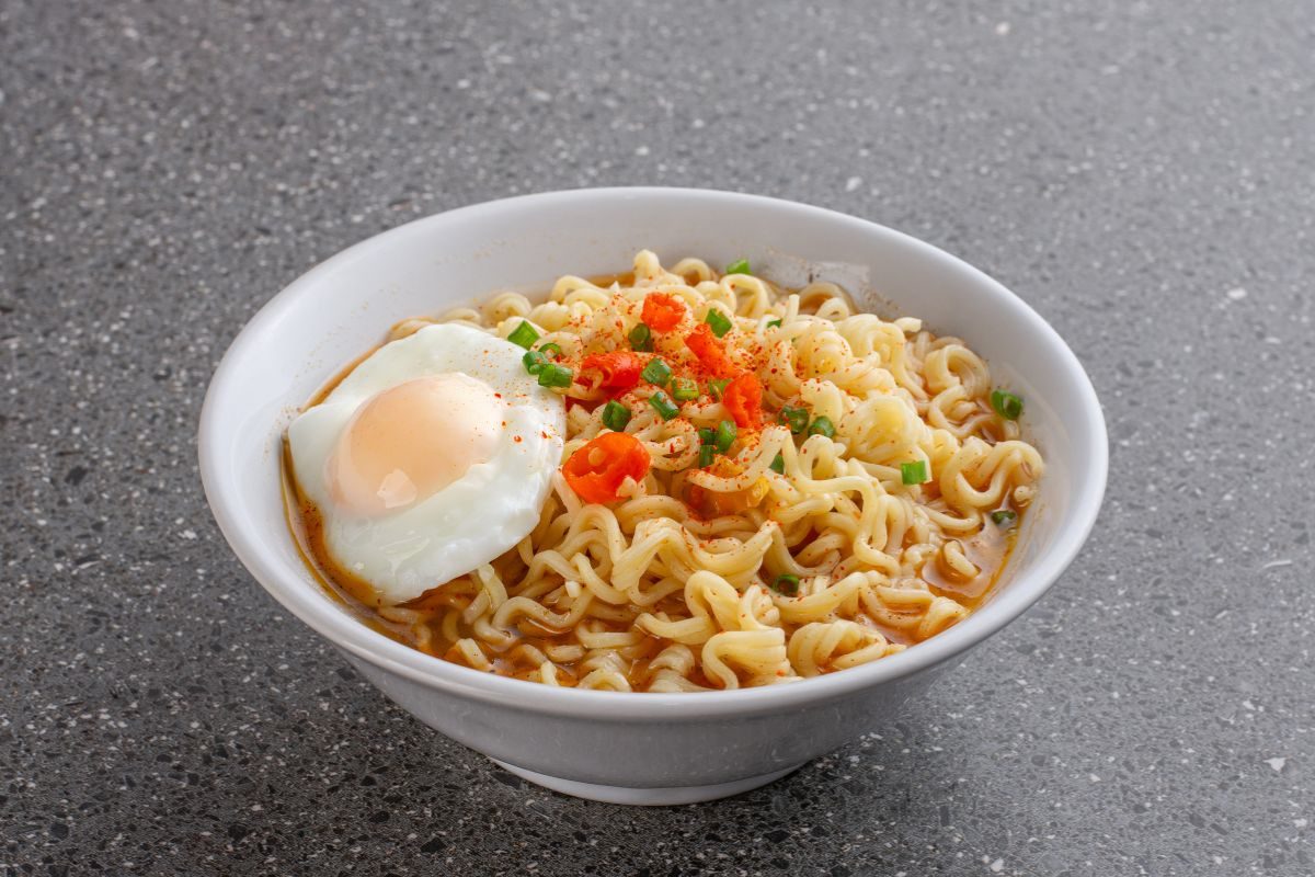 Macarrão instantâneo saudável.