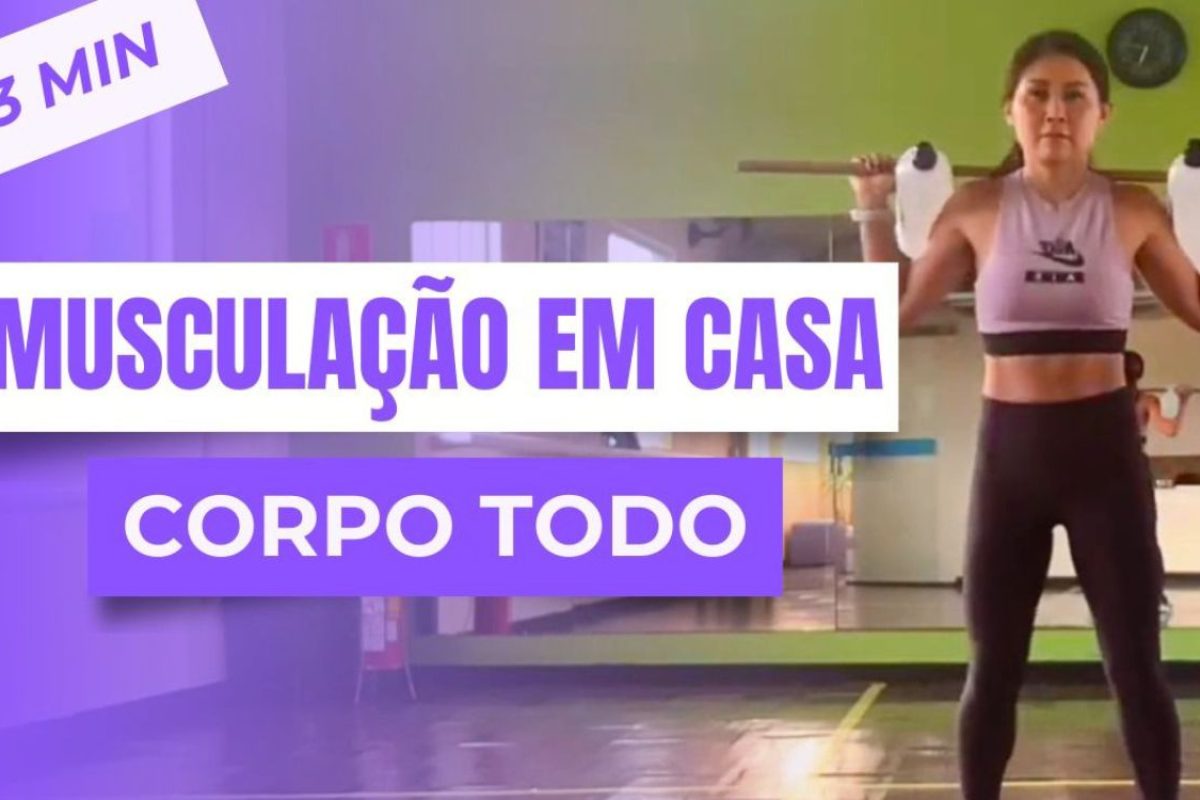 Musculação feminina em casa.