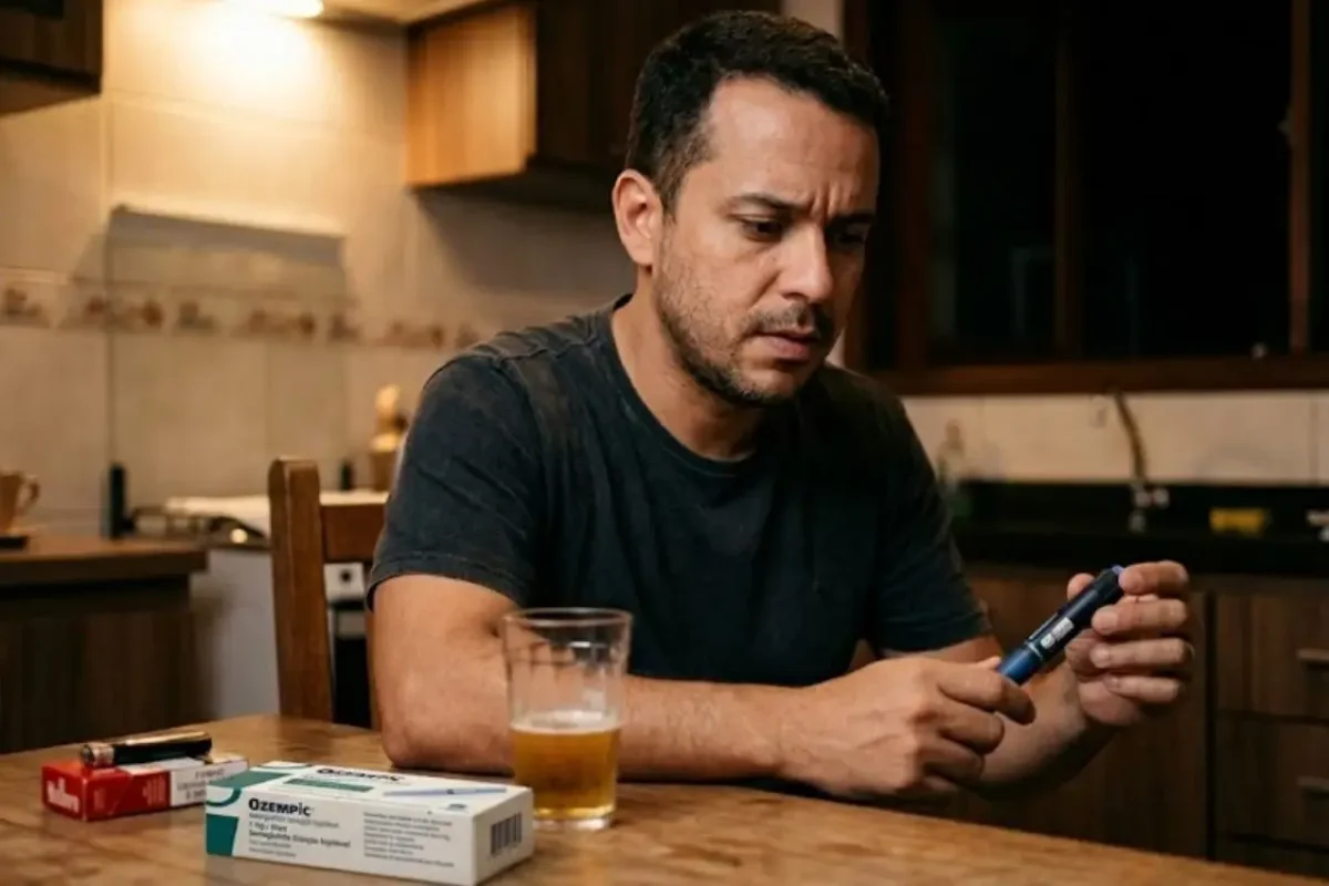 Ozempic pode reduzir a vontade de beber ou fumar