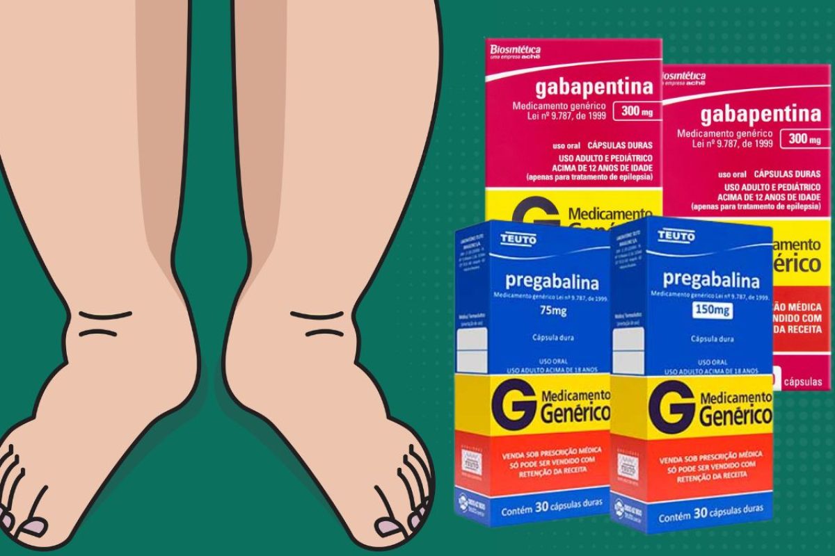 Pregabalina causa inchaço nas pernas.