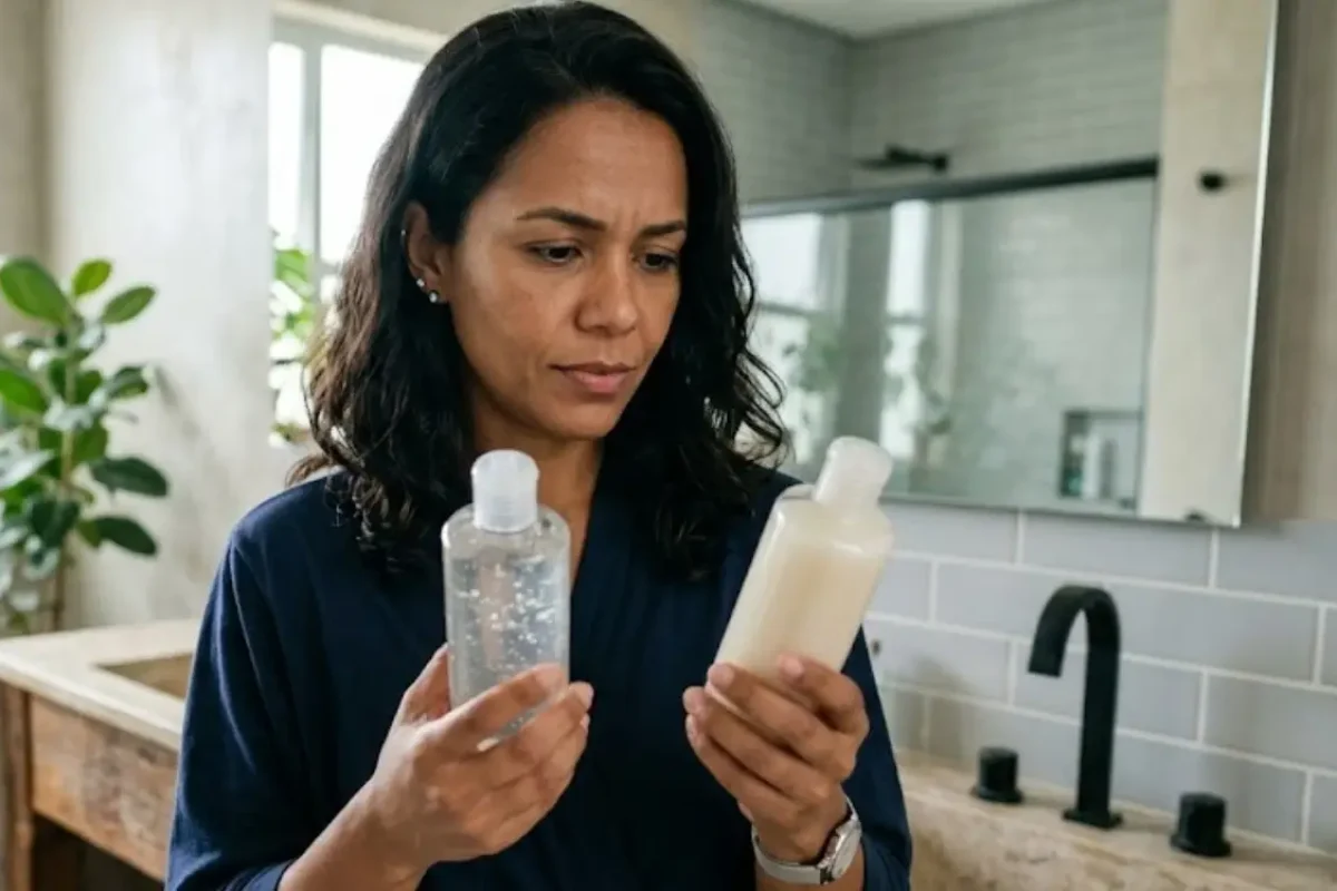 Shampoo transparente limpa mais