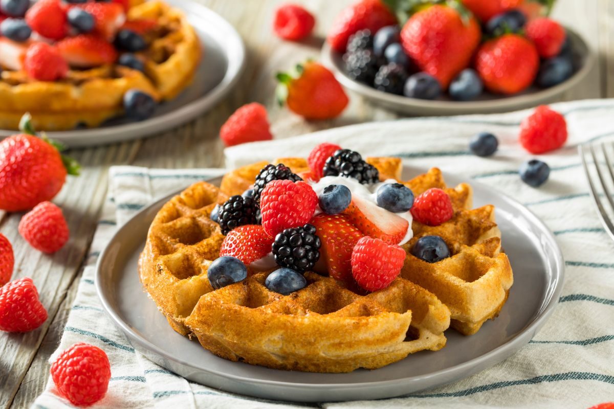 Waffle sem glúten.
