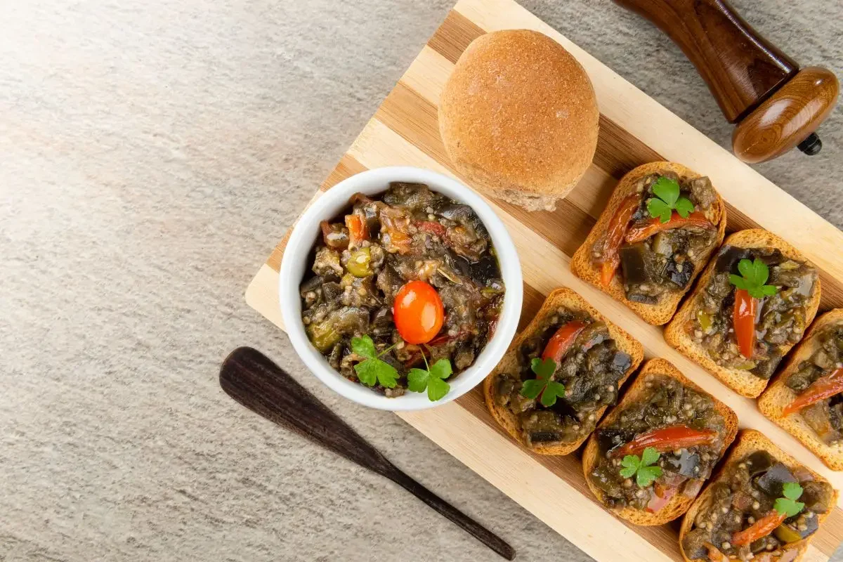antepasto de berinjela.
