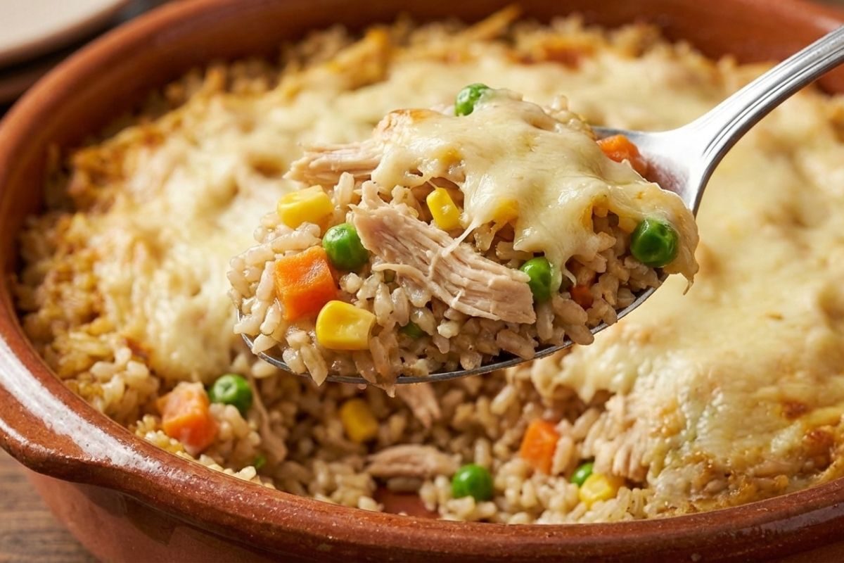 arroz de forno com frango.