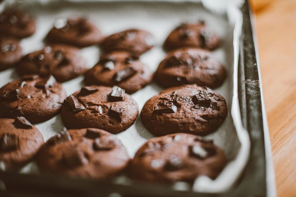 biscoito de aveia e cacau na airfryer.